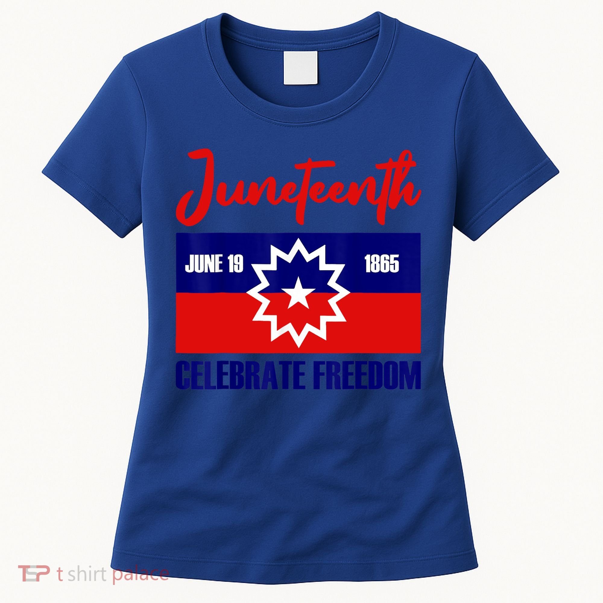 Juneteenth Celebrate Freedom Red White Blue Free Black Slave Women's T-Shirt