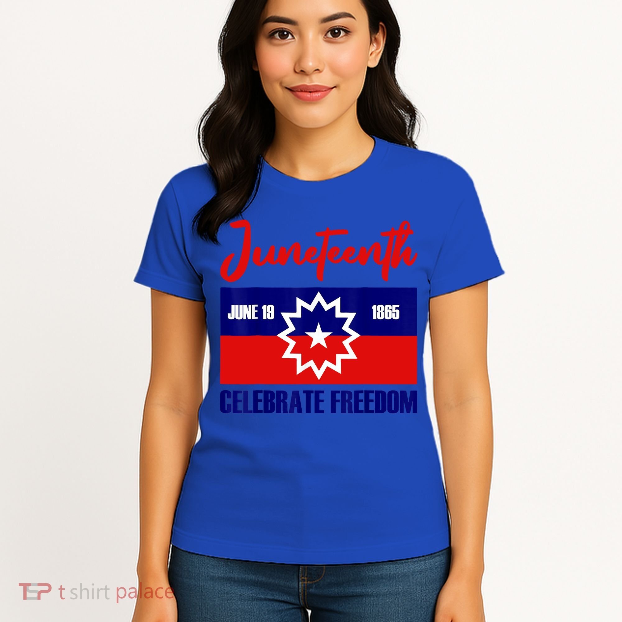 Juneteenth Celebrate Freedom Red White Blue Free Black Slave Women's T-Shirt