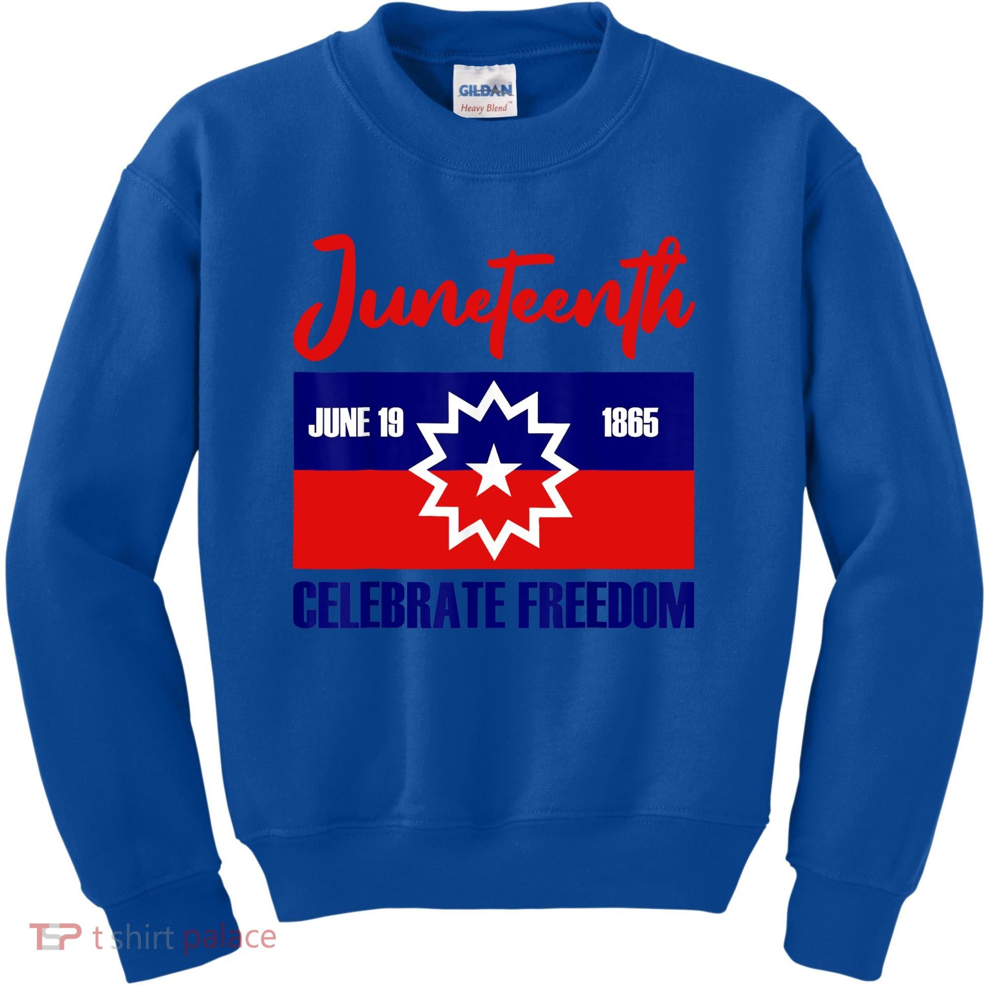 Juneteenth Celebrate Freedom Red White Blue Free Black Slave Kids Sweatshirt