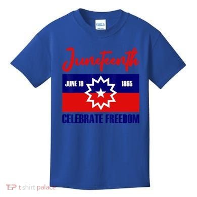 Juneteenth Celebrate Freedom Red White Blue Free Black Slave Kids T-Shirt