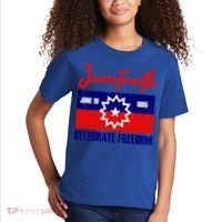 Juneteenth Celebrate Freedom Red White Blue Free Black Slave Kids T-Shirt thumb 2