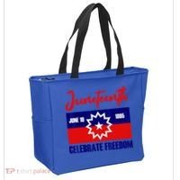 Juneteenth Celebrate Freedom Red White Blue Free Black Slave Tote Bag thumb 2