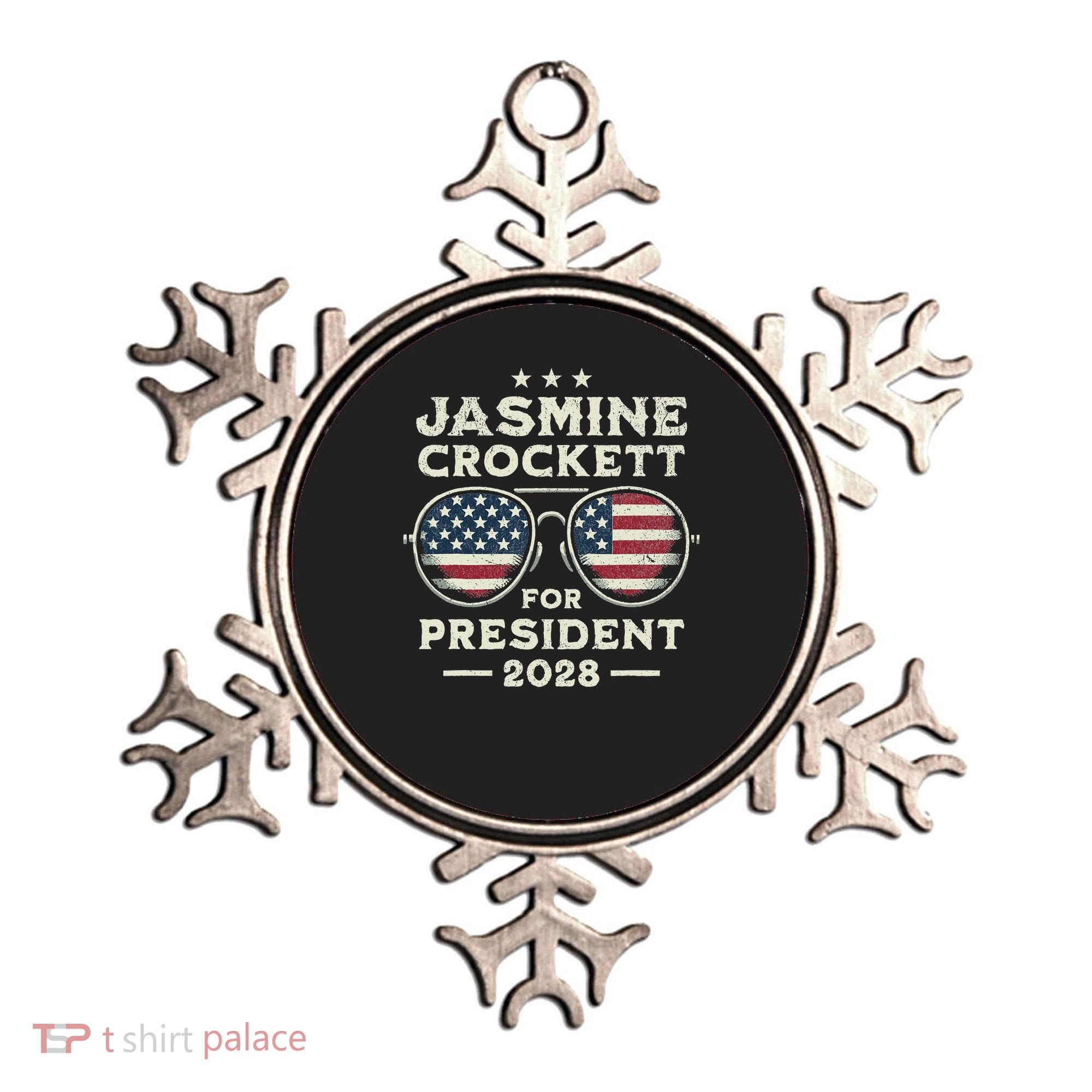 Jasmine Crockett For President 2028  Ornament