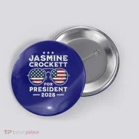 Jasmine Crockett For President 2028  Button thumb 0