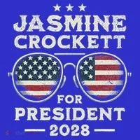 Jasmine Crockett For President 2028  Button thumb 1