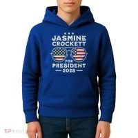 Jasmine Crockett For President 2028  Kids Hoodie thumb 4