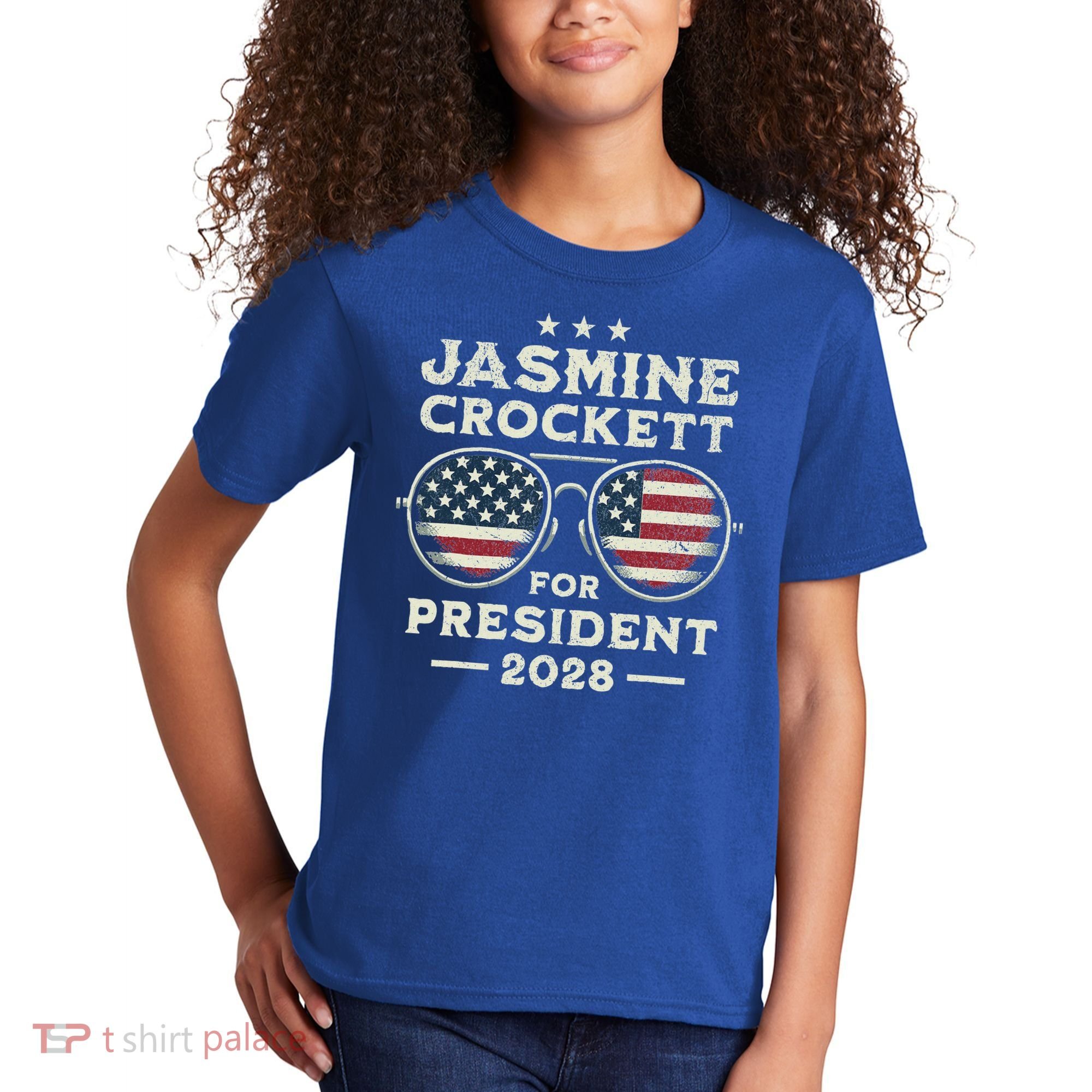 Jasmine Crockett For President 2028  Kids T-Shirt