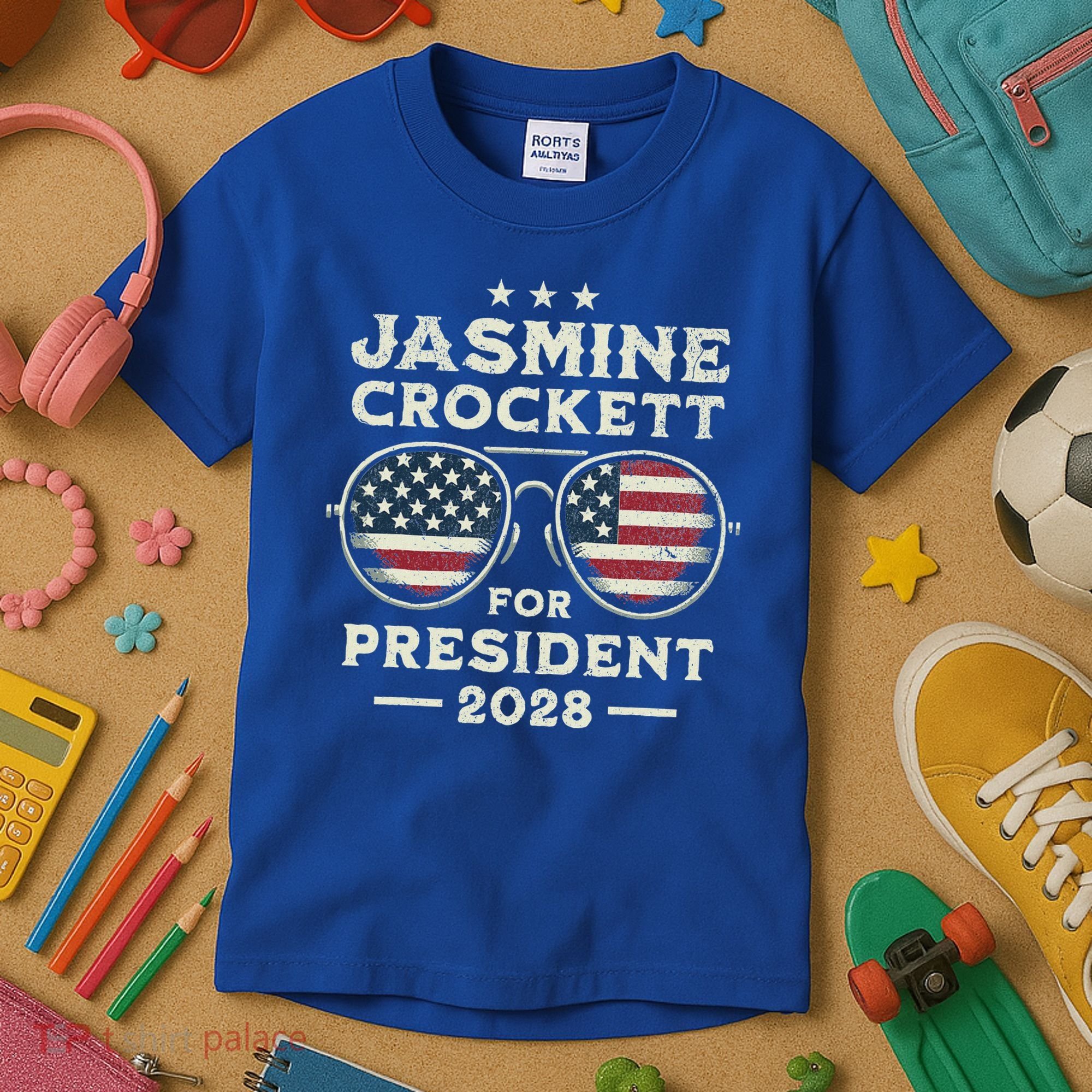 Jasmine Crockett For President 2028  Kids T-Shirt