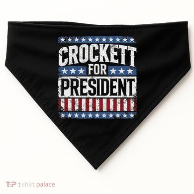 Jasmine Crockett For President 2028  USA-Made Doggie Bandana