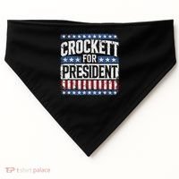 Jasmine Crockett For President 2028  USA-Made Doggie Bandana thumb 0
