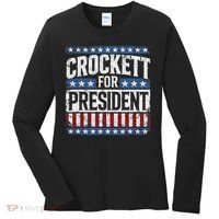 Jasmine Crockett For President 2028  Women's Long Sleeve Shirt thumb 0