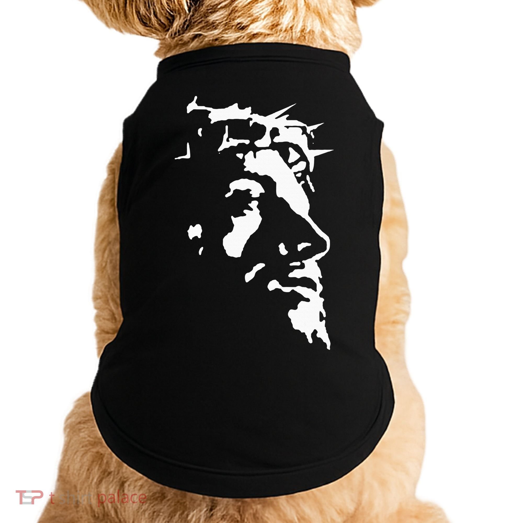Jesus Christ Face With Crown Of Thorns God Bible Doggie Tank