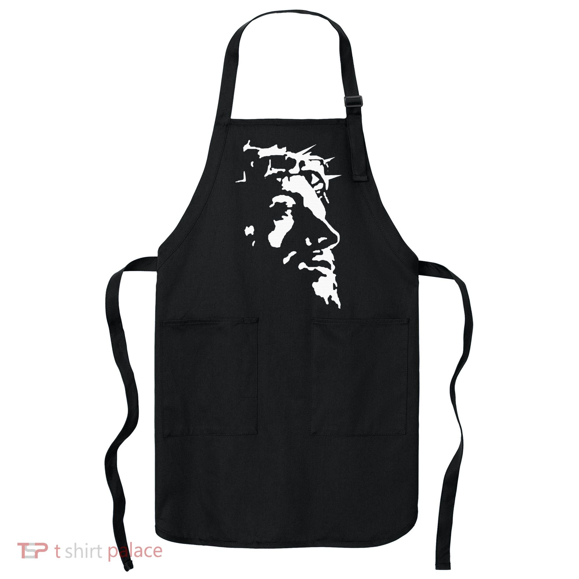 Jesus Christ Face With Crown Of Thorns God Bible Apron