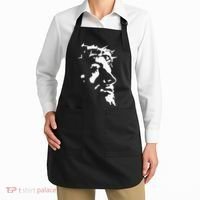 Jesus Christ Face With Crown Of Thorns God Bible Apron thumb 2