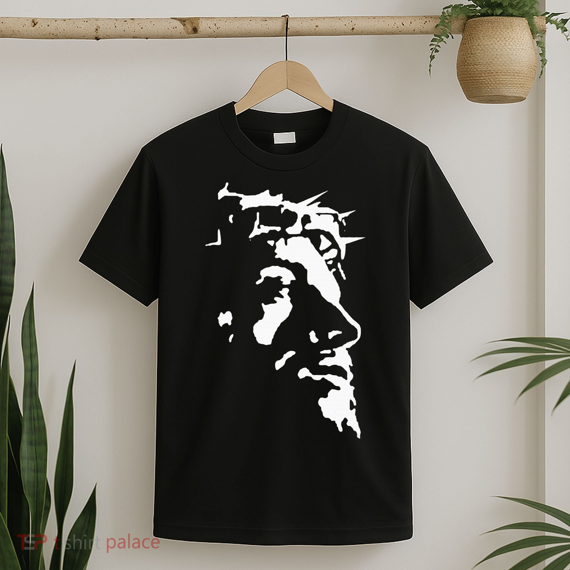 Jesus Christ Face With Crown Of Thorns God Bible T-Shirt