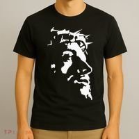 Jesus Christ Face With Crown Of Thorns God Bible T-Shirt thumb 3