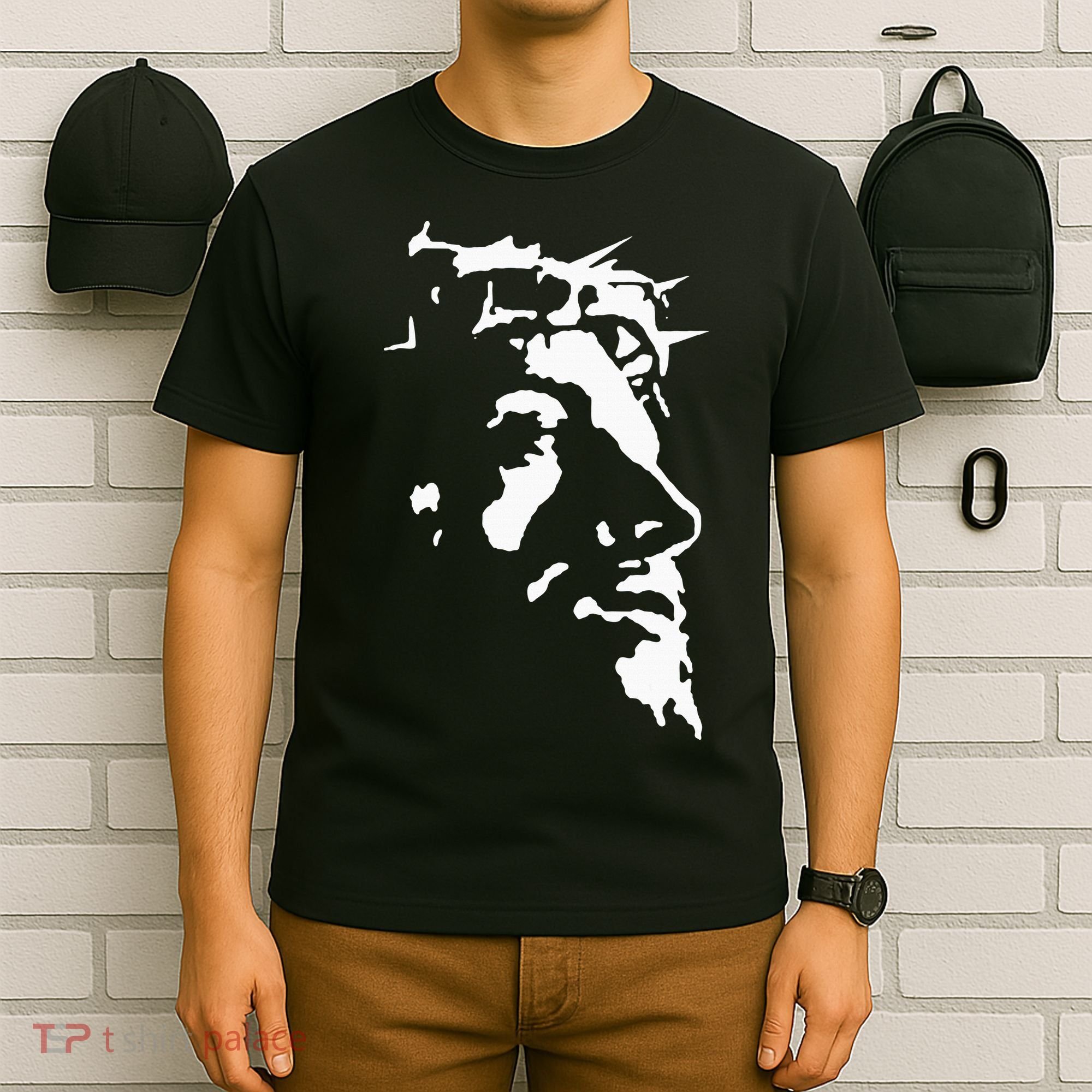 Jesus Christ Face With Crown Of Thorns God Bible T-Shirt