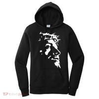 Jesus Christ Face With Crown Of Thorns God Bible Women's Hoodie thumb 0