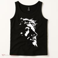 Jesus Christ Face With Crown Of Thorns God Bible Tank Top thumb 2