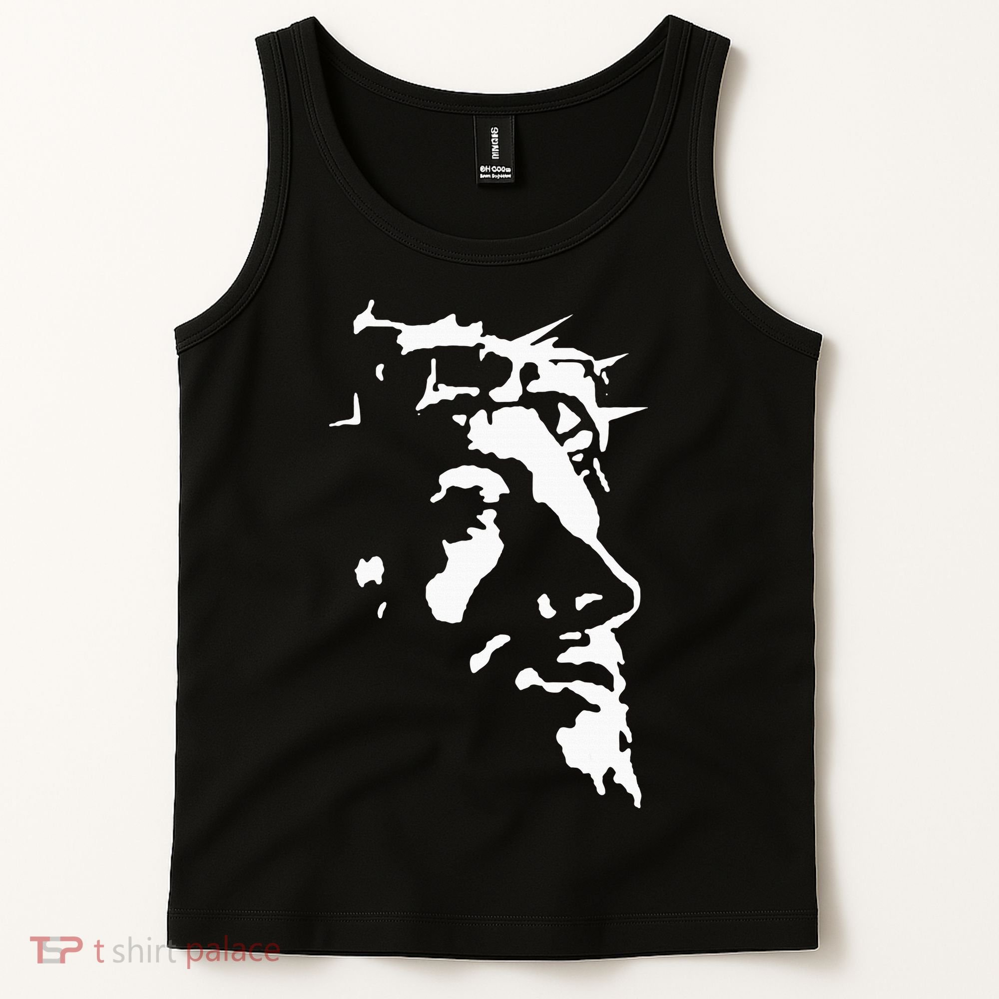 Jesus Christ Face With Crown Of Thorns God Bible Tank Top