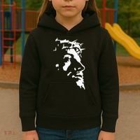 Jesus Christ Face With Crown Of Thorns God Bible Kids Hoodie thumb 3