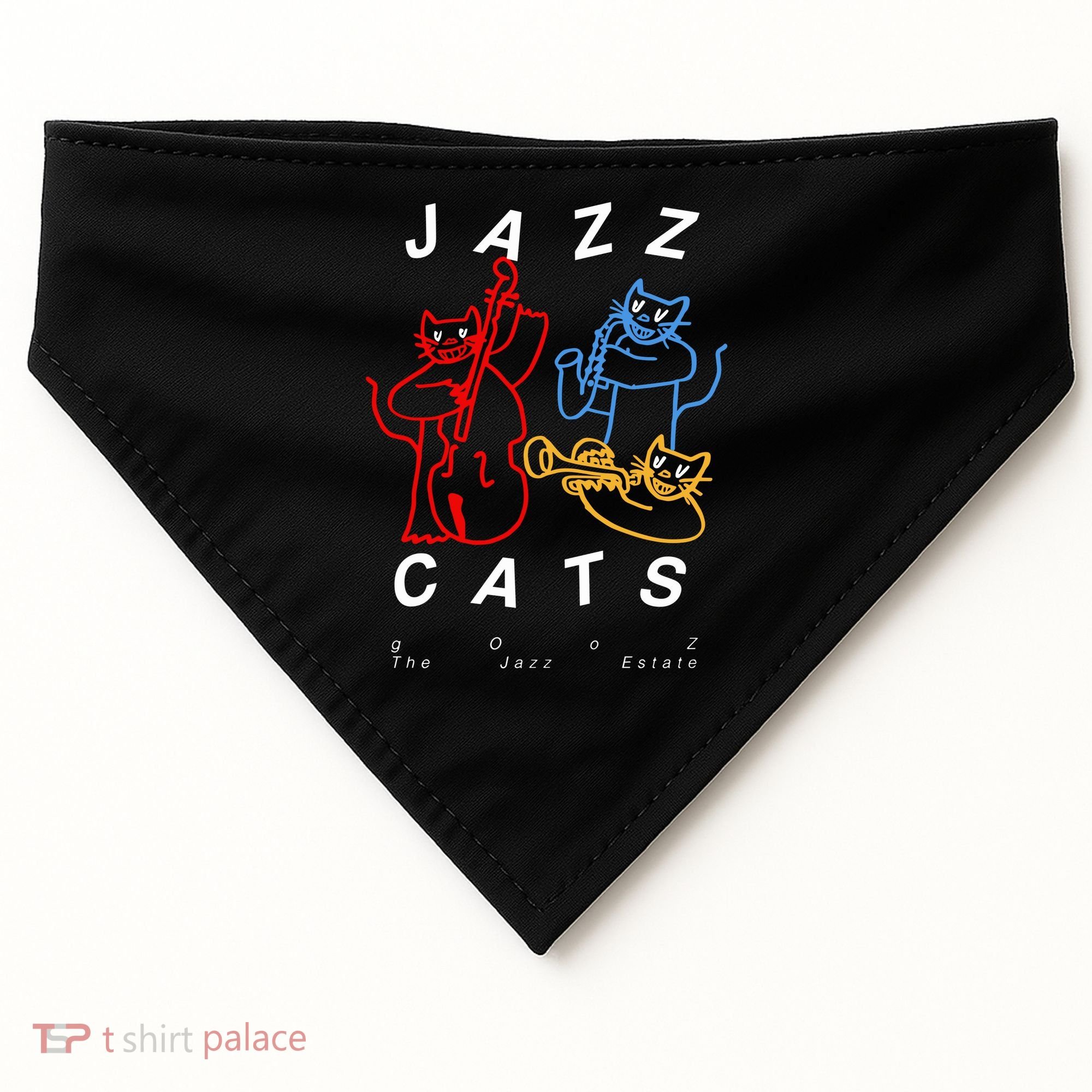 Jazz Cats Gooz The Jazz Estate USA-Made Doggie Bandana