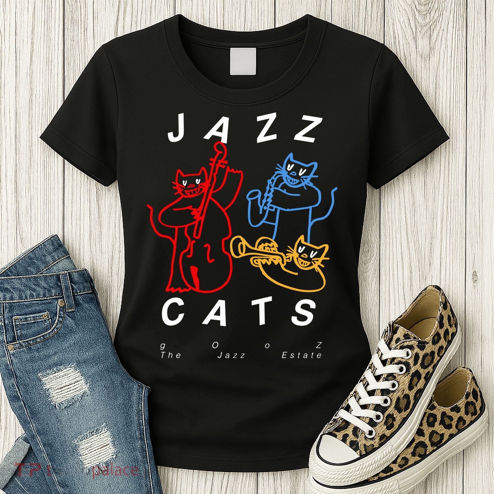 Jazz Cats Gooz The Jazz Estate Women's T-Shirt
