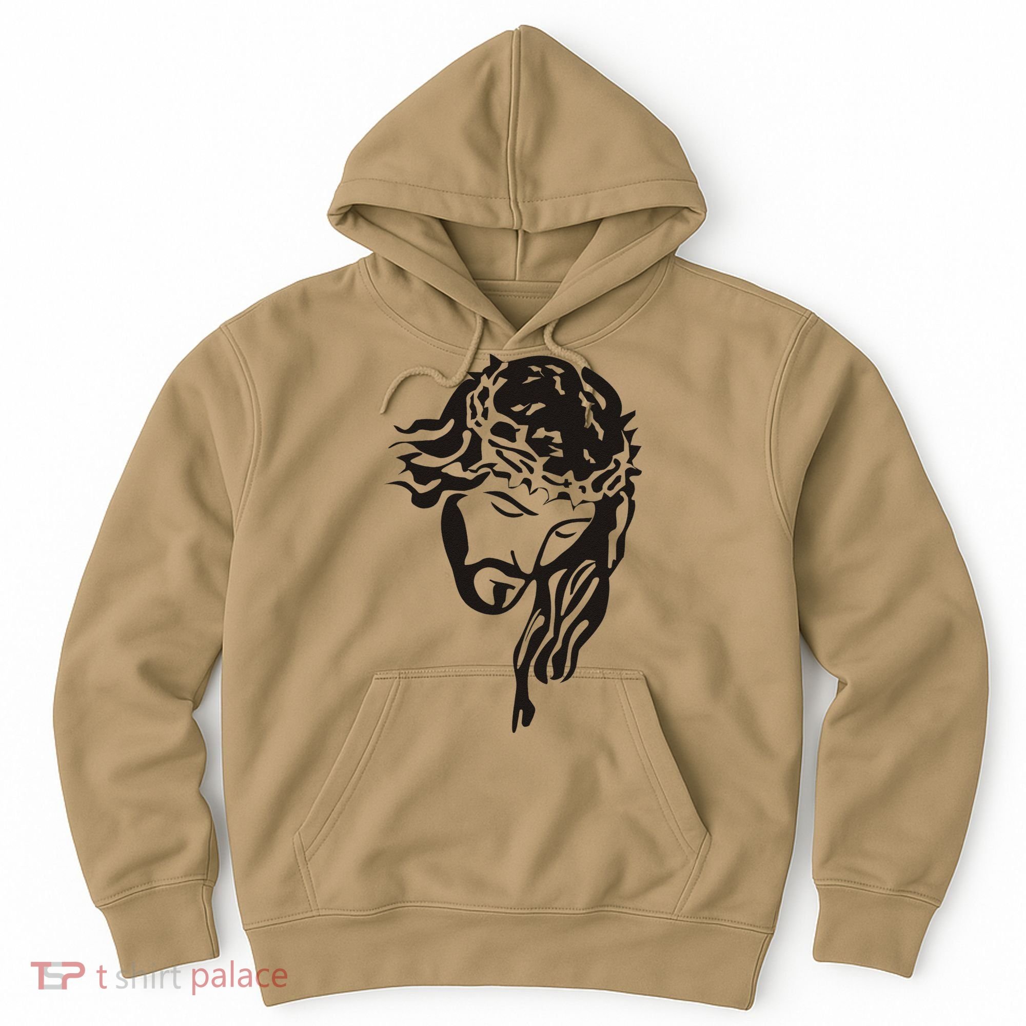 Jesus Christ God Love Face Religion Faith Graphic Hoodie