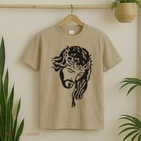 Jesus Christ God Love Face Religion Faith Graphic T-Shirt thumb 2