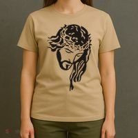 Jesus Christ God Love Face Religion Faith Graphic T-Shirt thumb 4