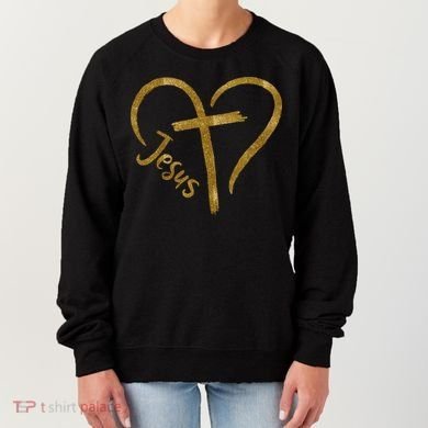 Jesus Cross Heart Christianity Women's Sweatshirt