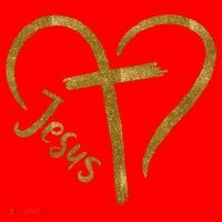 Jesus Cross Heart Christianity Santa Hat thumb 1