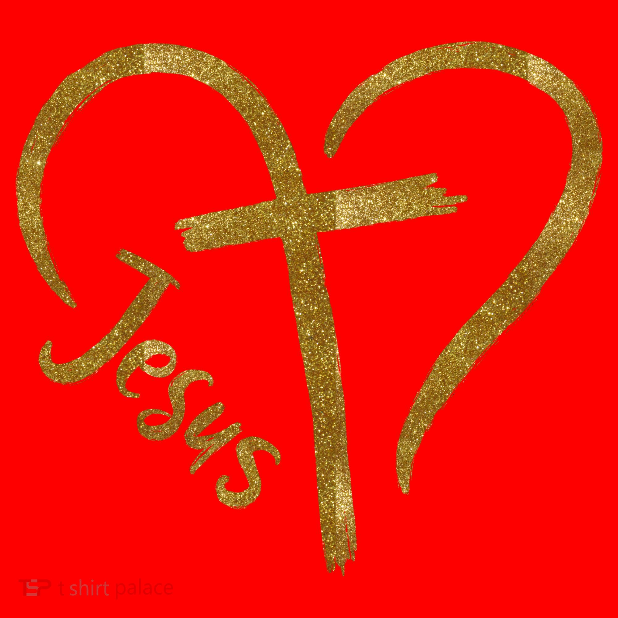 Jesus Cross Heart Christianity Santa Hat