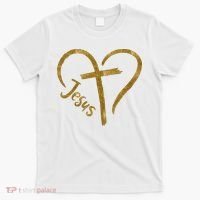 Jesus Cross Heart Christianity T-Shirt thumb 0