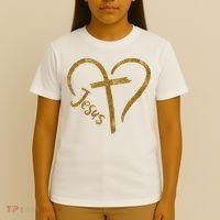 Jesus Cross Heart Christianity T-Shirt thumb 4