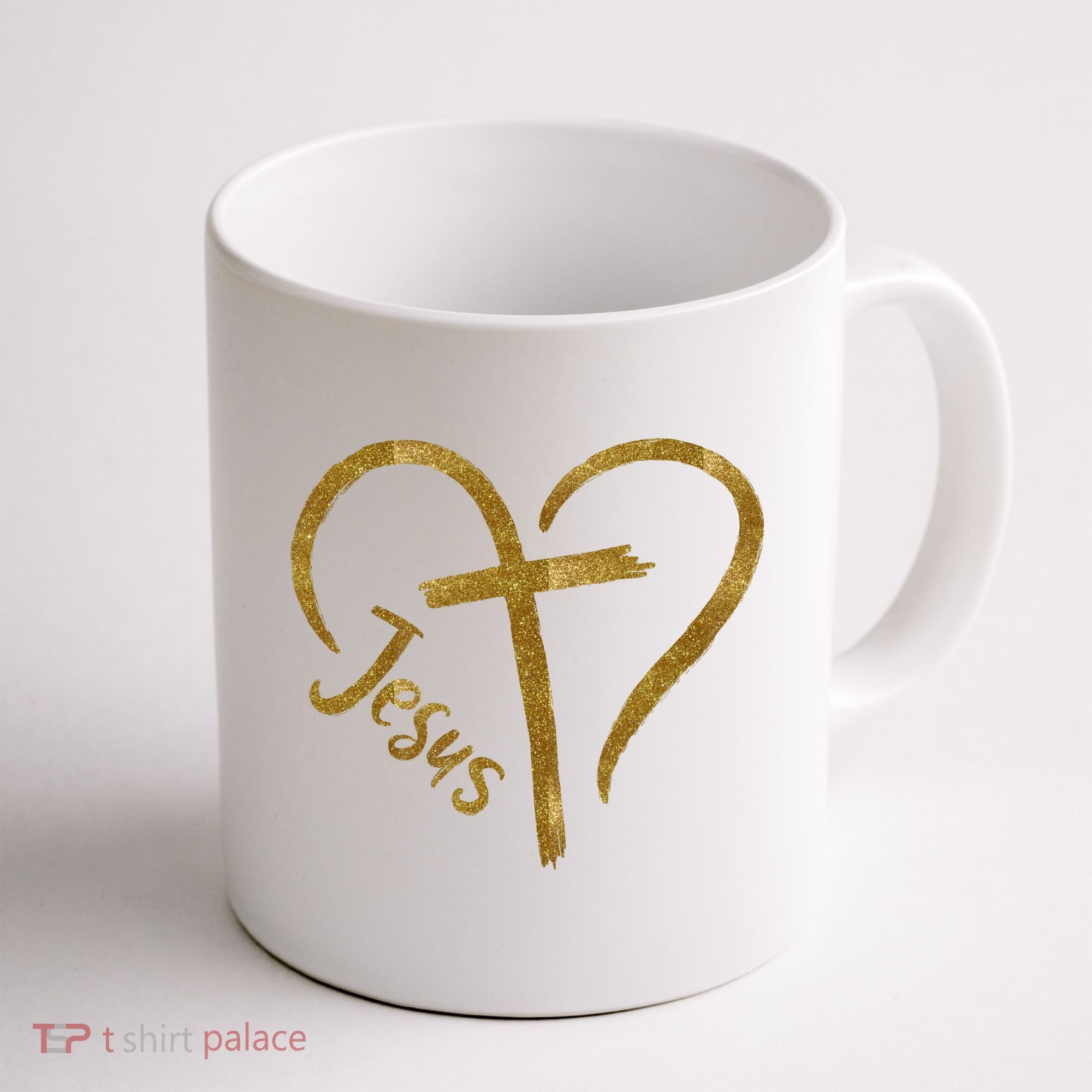 Jesus Cross Heart Christianity Coffee Mug