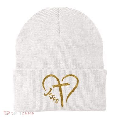 Jesus Cross Heart Christianity Beanie