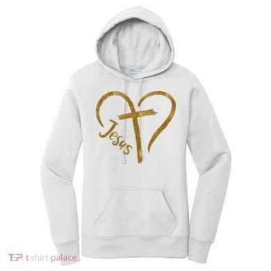 Jesus Cross Heart Christianity Women's Hoodie