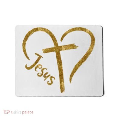 Jesus Cross Heart Christianity Mousepad
