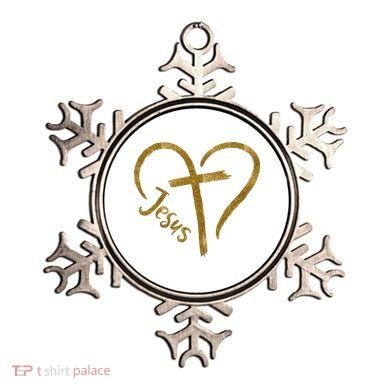Jesus Cross Heart Christianity Ornament