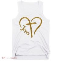 Jesus Cross Heart Christianity Tank Top thumb 0