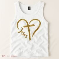 Jesus Cross Heart Christianity Tank Top thumb 2