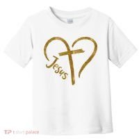 Jesus Cross Heart Christianity Toddler T-Shirt thumb 0