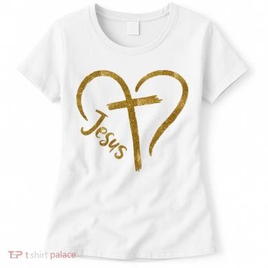 Jesus Cross Heart Christianity Women's T-Shirt