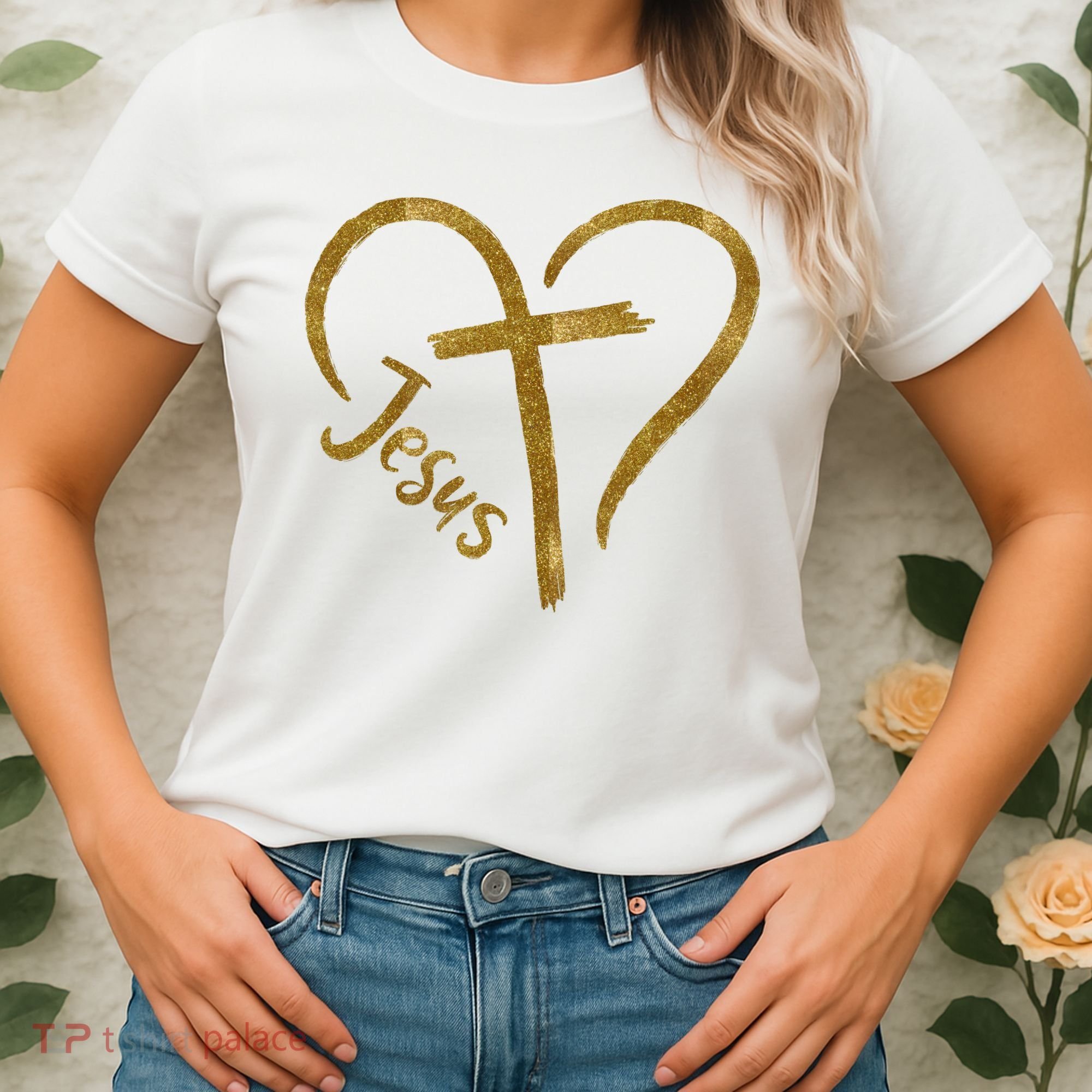 Jesus Cross Heart Christianity Women's T-Shirt
