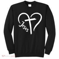 Jesus Cross Heart Sweatshirt thumb 0
