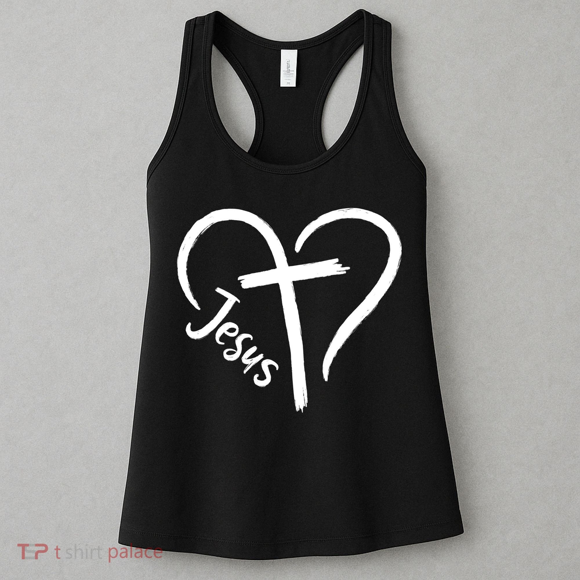 Jesus Cross Heart Women's Tank Top