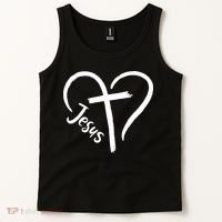 Jesus Cross Heart Tank Top thumb 2