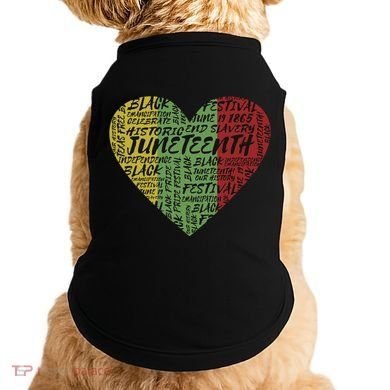 Juneteenth Celebrate Heart Black History Doggie Tank