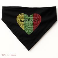 Juneteenth Celebrate Heart Black History USA-Made Doggie Bandana thumb 0